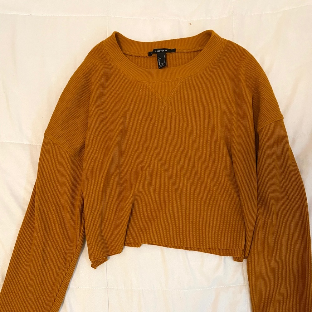 F21 mustard sweater